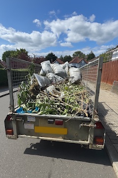 Garden waste collected for removal